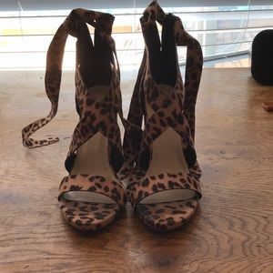 Local boutique lace up heels
